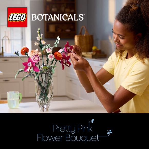 Купить конструткор LEGO Botanicals Милый розовый букет цветов для возраста 18