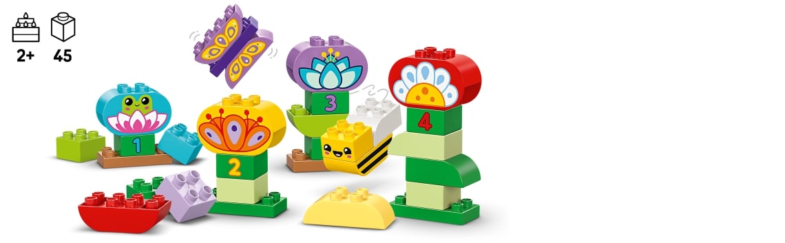 Купить конструткор LEGO DUPLO Town Duplo Творческий сад и цветы для возраста 2 года, 3 года, 4 года, 5 лет