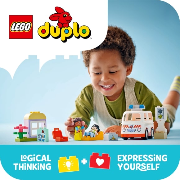 Набор конструктора для возраста 2-4 года LEGO DUPLO Town Duplo Скорая помощь и водитель