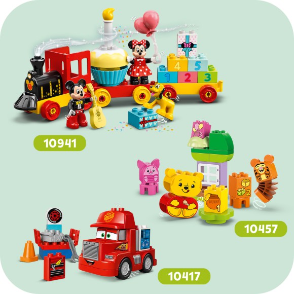 Конструктор LEGO DUPLO Disney Микки Маус: Клубный дом и автомобиль для возраста 2 года, 3 года, 4 года