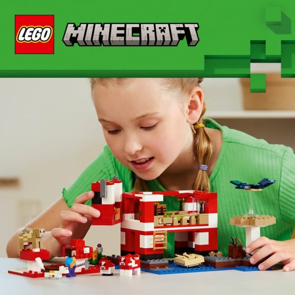 Купить конструткор LEGO Minecraft Грибной дом для возраста 10 лет, 11 лет, 8 лет, 9 лет