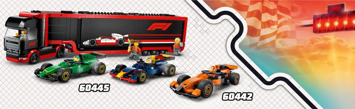 Конструктор LEGO City Гараж F1® и автомобили Mercedes-AMG и Alpine для возраста 10 лет, 7 лет, 8 лет, 9 лет