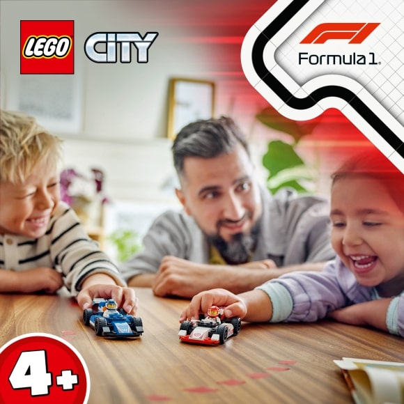 Конструктор LEGO City Автомобили для гонок F1® команд Williams Racing и Haas F1® для возраста 4 года, 5 лет, 6 лет, 7 лет