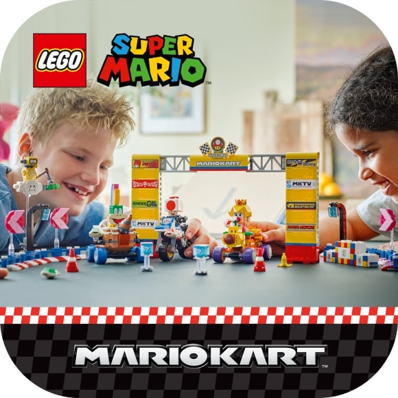 Купить конструткор для девочек, для мальчиков, унисекс LEGO Super Mario Kart - Baby Peach & Grand Prix. Набор