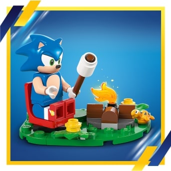 Конструктор для девочек, для мальчиков, унисекс LEGO The Hedgehog Столкновение Соника у костра