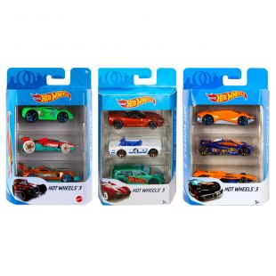 Набор 3-х базовых машинок Hot Wheels в ассортименте (K5904)