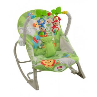 Массажное кресло-качалка Fisher-Price Веселые обезьянки (CBF52)