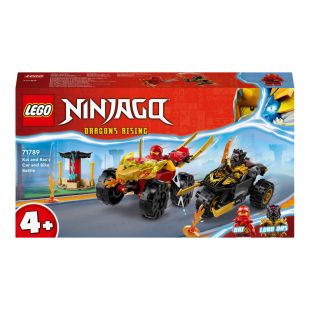 Конструктор LEGO Ninjago Автомобильная и байковая битва Кая и Раса (71789)