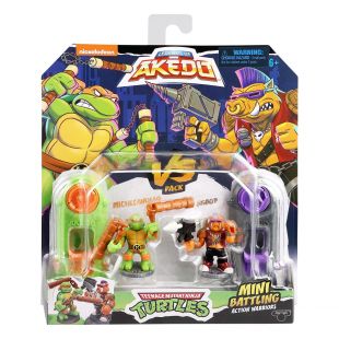 Игровой набор для поединка Akedo Микеланджело и Бибоп TMNT Ракушки-ниндзя (123221)