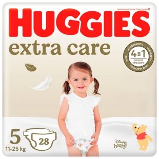 Подгузники Huggies Extra Care 5, 11-25 кг, 28 шт. (2567351)