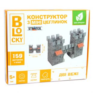 Строительный набор для творчества Strateg из мини-кирпичиков BLOCKY Две башни (31021)