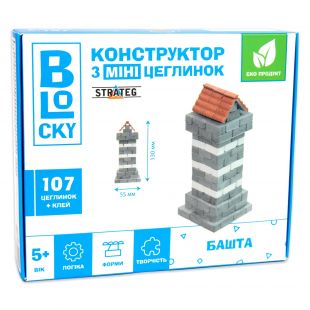 Будівельний набір для творчості Strateg з міні-цеглинок BLOCKY Башта (31022)