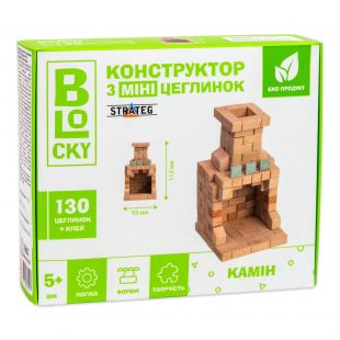 Строительный набор для творчества Strateg из мини-кирпичиков BLOCKY Камин (31025)