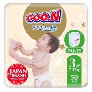 Трусики-подгузники Goo.N Premium Soft для детей 3, 7-12 кг, 50 шт. (F1010101-156)