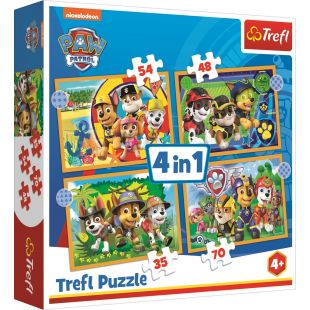 Пазлы 4в1 Trefl Paw Patrol Коллекция приключений 35-70 дет. (34395)