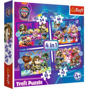 Пазлы 4в1 Trefl Paw Patrol Герои-спасатели 35-70 дет. (34621)