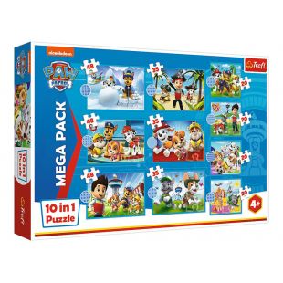 Пазлы 10в1 Trefl Paw Patrol Мега коллекция 20-48 дет. (96001)