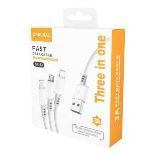 Кабель для зарядки телефона Data Cable 3в1 (SX-43)