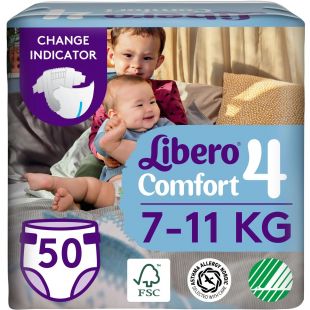 Подгузник детский Libero Comfort 4, 50 шт. (84010)