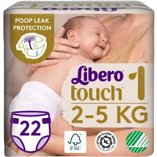 Подгузник детский Libero Touch 1, 22 шт. (7977)