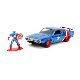 Машинка Jada Marvel Avengers Plymouth GTX с фигуркой Капитана Америки (253223024)