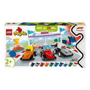 Конструктор LEGO Duplo Автомобили для гонок и пилоты команд Формулы-1 (10445)