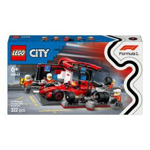 Конструктор LEGO City Пит-стоп и пит-экипаж F1® с болидом Ferrari (60443)