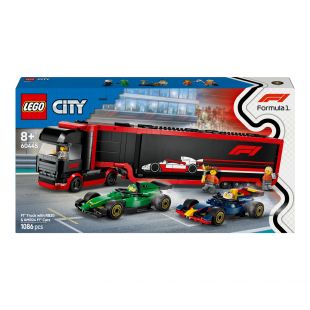 Конструктор LEGO City Грузовик F1® с автомобилями RB20 и AMR24 (60445)