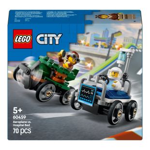 Конструктор LEGO City «Самолет против больничной койки» Набор для гонок (60459)