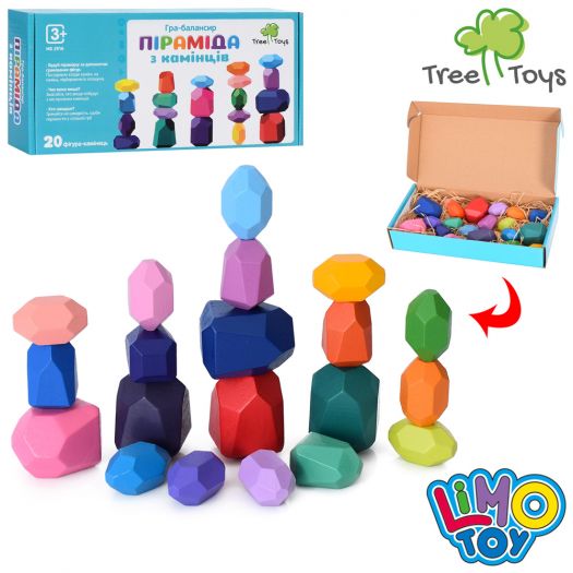 Купить  Игра-балансир Tree Toys Пирамида из камешков (MD 2916)  в более чем 30 городах Украины