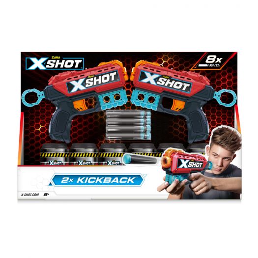 Придбати з вигодою Набір швидкострільних бластерів X-Shot Red EXCEL Double Kickback (36202R)  в більш ніж 30 містах України