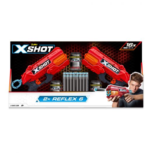 Замовити з доставкою  Набір швидкострільних бластерів X-Shot Red EXCEL Reflex Double (36434R)  в більш ніж 30 містах України