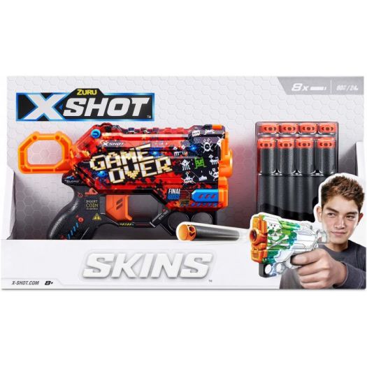 Замовити з доставкою  Швидкострільний бластер X-SHOT Skins Menace Game Over (36515B)  в більш ніж 30 містах України