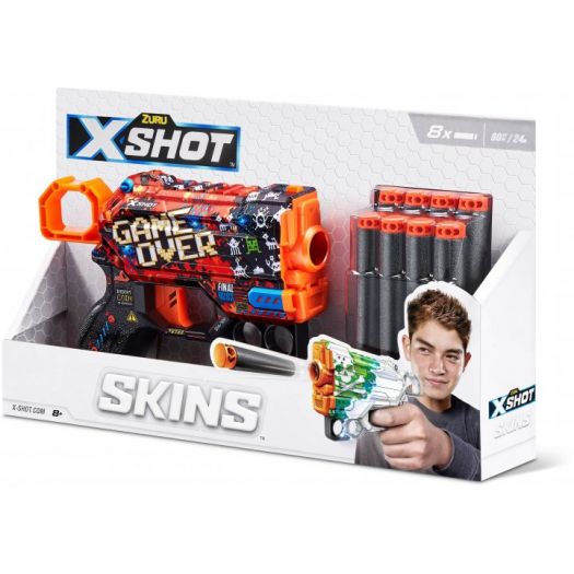 Замовити з доставкою  Швидкострільний бластер X-SHOT Skins Menace Game Over (36515B)  в більш ніж 30 містах України