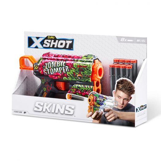 Купить  Скорострельный бластер X-SHOT Skins Flux Zombie Stomper (36516A) по Украине