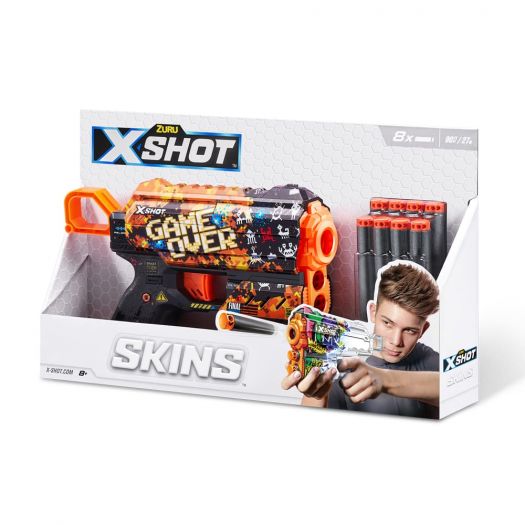 Заказать с доставкой  Скорострельный бластер X-Shot Skins Flux Game Over (36516E)  в более чем 30 городах Украины