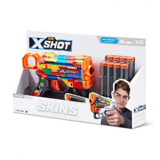 Замовити з доставкою  Швидкострільний бластер X-Shot Skins Menace Striper (36515N) по Україні