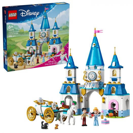 Приобрести с выгодой Конструктор LEGO Disney Princess Замок Золушки и карета (43275)  в более чем 30 городах Украины