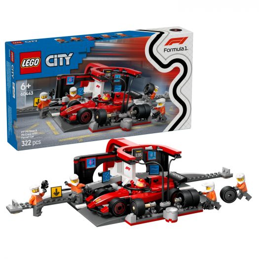 Купити  Конструктор LEGO City Піт-стоп і піт-екіпаж F1® з болідом Ferrari (60443)  в більш ніж 30 містах України